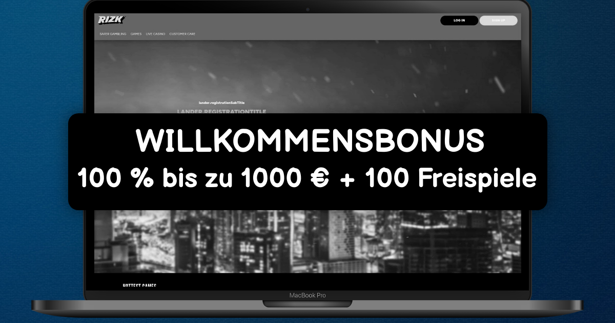 Rizk Casino welcome bonus